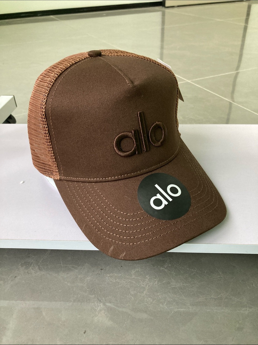 ALO Yoga Brown Trucker Cap